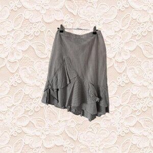 Blue Grey And White Striped Mini